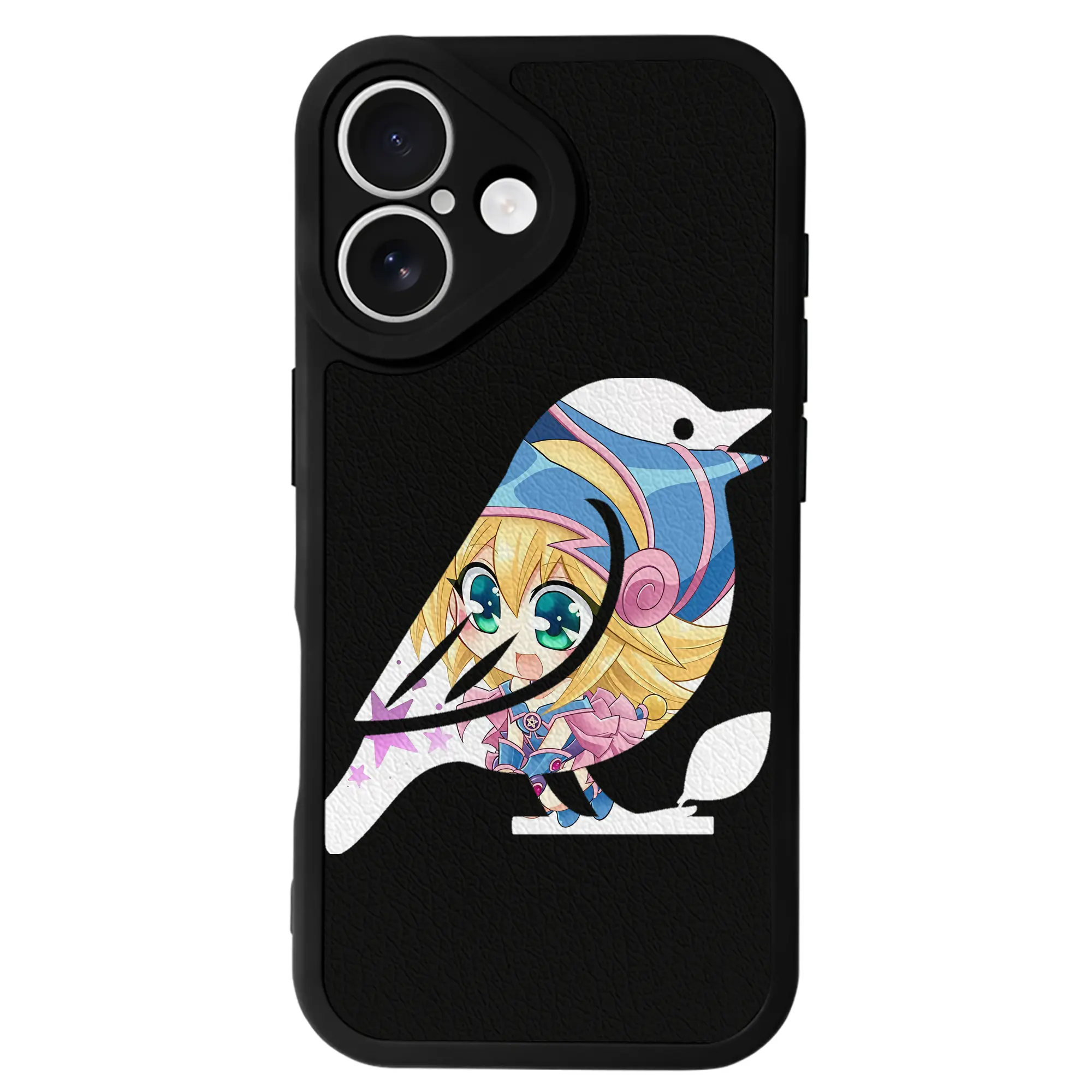 遊☆戯☆王 グッズ,黒魔導少女 - IPhone 16シリーズ対応 ・ シリコンスマホケース ・ レザー調 ・ 高精度フィット ・ 耐衝撃 ・ ワイヤレス充電対応 ・ 精密カット